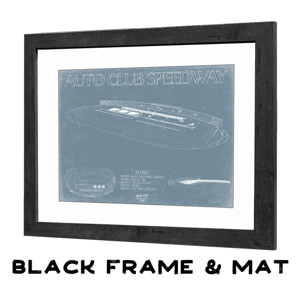 Bella Frye Auto Club Speedway Blueprint Wall Art - Original Racetrack Print