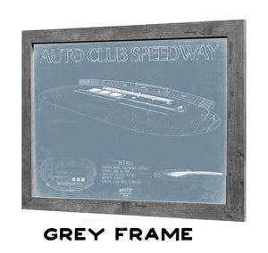 Bella Frye Auto Club Speedway Blueprint Wall Art - Original Racetrack Print