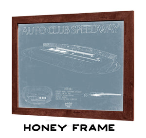 Bella Frye Auto Club Speedway Blueprint Wall Art - Original Racetrack Print