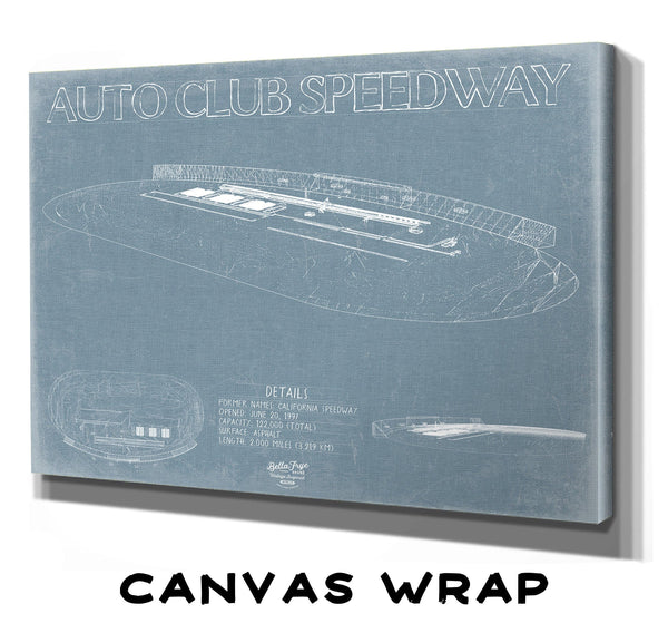 Bella Frye Auto Club Speedway Blueprint Wall Art - Original Racetrack Print