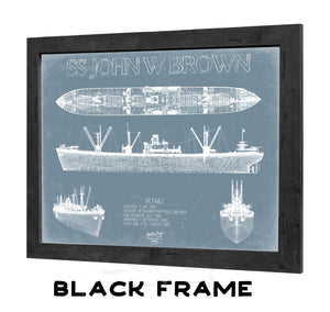 Bella Frye SS John W. Brown Blueprint Wall Art - Original Liberty Ship Print