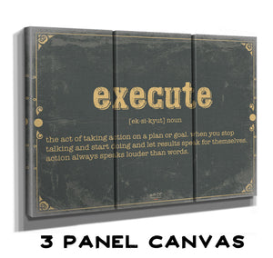 Bella Frye Execute Word Definition Wall Art - Gift for Strength Dictionary Artwork