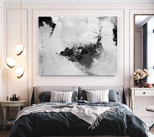 Bella Frye Abstract Black & White Wall Art - Original Modern Art Ready to Hang Giclee