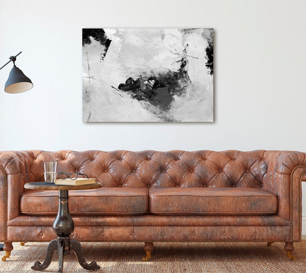 Bella Frye Abstract Black & White Wall Art - Original Modern Art Ready to Hang Giclee