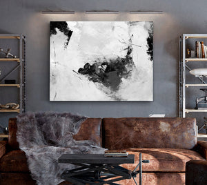 Bella Frye Abstract Black & White Wall Art - Original Modern Art Ready to Hang Giclee