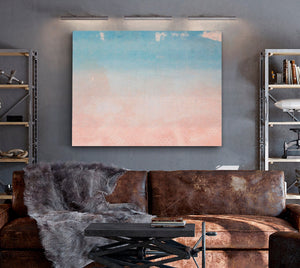 Bella Frye Abstract Blue and Pink Modern Art Wall Art - Original Contemporary Art Ready to Hang