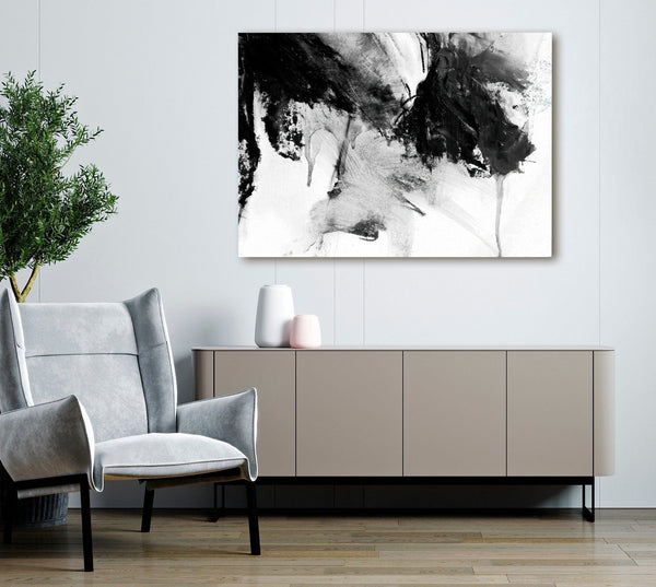 Bella Frye Abstract Black and White Wall Art - Original Modern Art Canvas Artwork