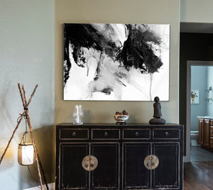 Bella Frye Abstract Black and White Wall Art - Original Modern Art Canvas Artwork