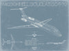Bella Frye McDonnell Douglas DC-9-30 Aircraft Blueprint Wall Art - Original Aviation Plane Print