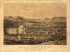 Bella Frye View of University of Virginia Vintage Map Wall Art - Bird's Eye View City Canvas Art