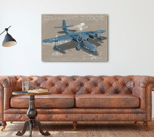 Bella Frye Grumman G-21 Goose Blueprint Wall Art - Original Airplane Print