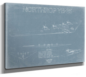 Bella Frye YB-35 Blueprint Wall Art - Original Airplane Print