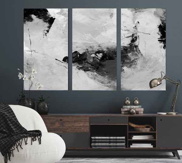 Bella Frye Abstract Black & White Wall Art - Original Modern Art Ready to Hang Giclee