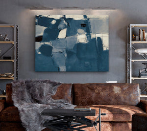 Bella Frye Abstract Blues Modern Art Wall Art - Original Contemporary Art Ready to Hang