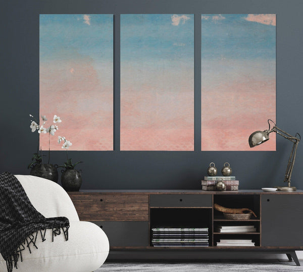 Bella Frye Abstract Blue and Pink Modern Art Wall Art - Original Contemporary Art Ready to Hang