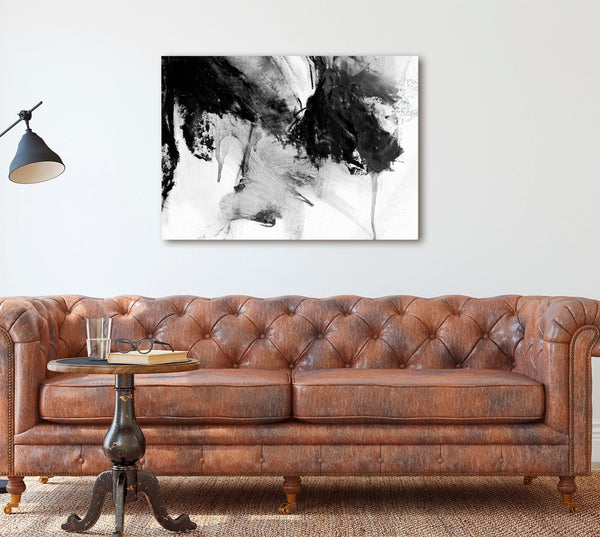 Bella Frye Abstract Black and White Wall Art - Original Modern Art Canvas Artwork