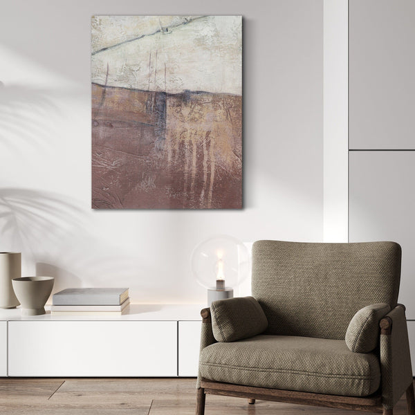 Bella Frye Abstract Earth Tones Brown Wall Art - Print of Original Oil Painting Minimal Colors