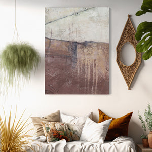 Bella Frye Abstract Earth Tones Brown Wall Art - Print of Original Oil Painting Minimal Colors