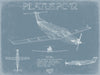 Bella Frye Pilatus PC-12 Aircraft Blueprint Wall Art - Original Aviation Plane Print