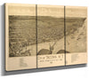 Bella Frye Tacoma Washington Vintage Map Wall Art - Bird's Eye View City Canvas Art
