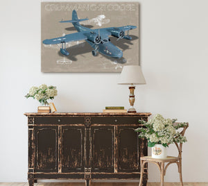 Bella Frye Grumman G-21 Goose Blueprint Wall Art - Original Airplane Print