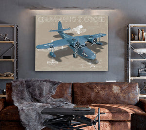 Bella Frye Grumman G-21 Goose Blueprint Wall Art - Original Airplane Print