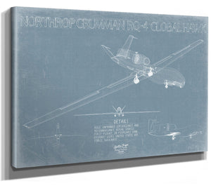 Bella Frye RQ-4 Global Hawk Blueprint Wall Art - Original Airplane Print