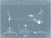 Bella Frye Northrop Grumman Bat UAV Blueprint Wall Art - Original UAV Print