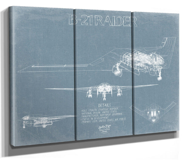 Bella Frye B-21 Raider Blueprint Wall Art - Original Bomber Print