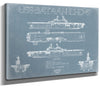Bella Frye USS Bataan (LHD-5) Blueprint Wall Art - Original Amphibious Assault Ship Print