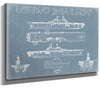 Bella Frye USS Iwo Jima (LHD-7) Blueprint Wall Art - Original Amphibious Assault Ship Print
