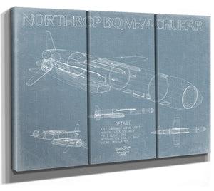 Bella Frye BQM-74 Chukar Aircraft Blueprint Wall Art - Original UAV Print