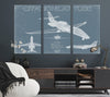 Bella Frye Cessna Citation Latitude Aircraft Blueprint Wall Art - Original Airplane Print