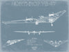 Bella Frye Northrop YB-49 Aircraft Blueprint Wall Art - Original UAV Print