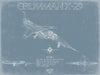Bella Frye Grumman X-29 Aircraft Blueprint Wall Art - Original Airplane Print