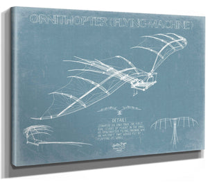 Bella Frye Leonardo Da Vinci Ornithopter Wall Art - Original Flying Machine Airplane Print