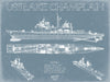 Bella Frye USS Lake Champlain (CG-57) Blueprint Wall Art - Original Cruiser Print