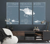 Bella Frye Bell TH-57 Sea Ranger Helicopter Blueprint Wall Art - Original Helicopter Print