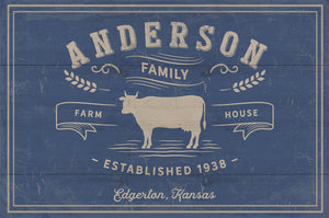 Bella Frye Home & Garden > Decor > Artwork Farmhouse Personalized Sign - Personalized Family Canvas Wall Art