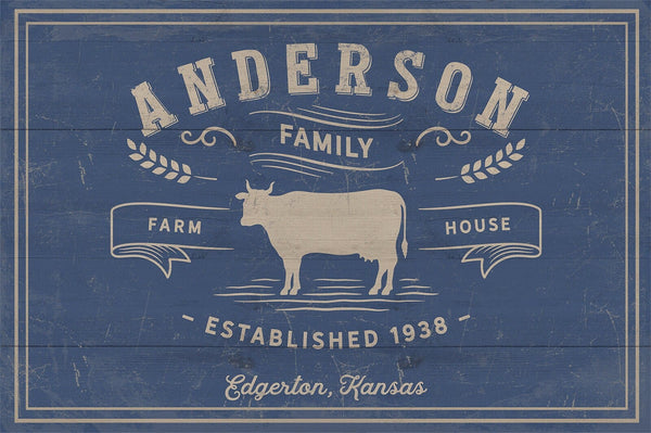 Bella Frye Home & Garden > Decor > Artwork Farmhouse Personalized Sign - Personalized Family Canvas Wall Art
