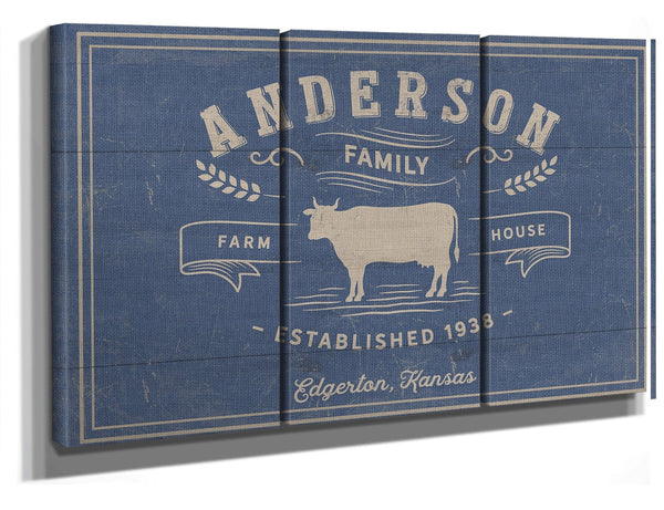 Bella Frye Home & Garden > Decor > Artwork Farmhouse Personalized Sign - Personalized Family Canvas Wall Art