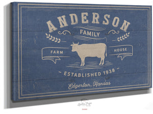 Bella Frye Home & Garden > Decor > Artwork Farmhouse Personalized Sign - Personalized Family Canvas Wall Art