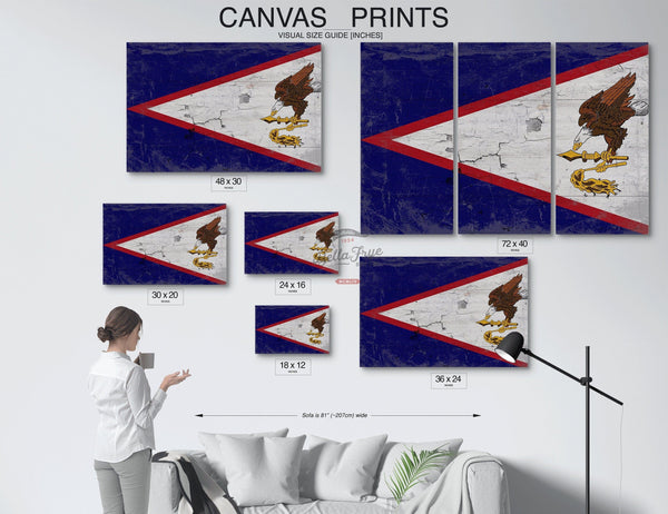 Bella Frye American Samoa Flag Wall Art - Vintage Samoa Islands Flag Print