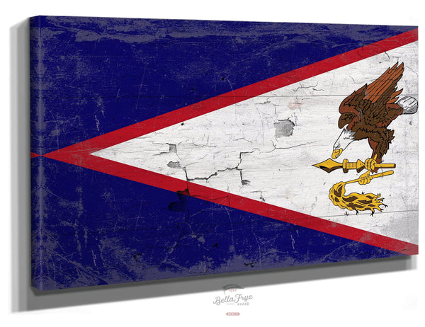 Bella Frye American Samoa Flag Wall Art - Vintage Samoa Islands Flag Print