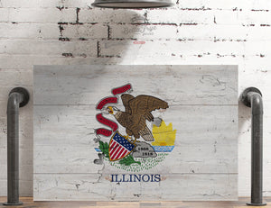 Bella Frye Illinois Flag Wall Art - Vintage State of Illinois Sign