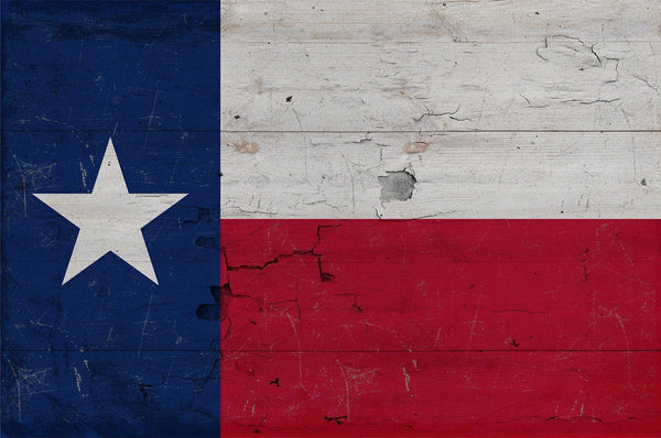 Bella Frye Texas Flag Wall Art - Vintage State of Texas Sign