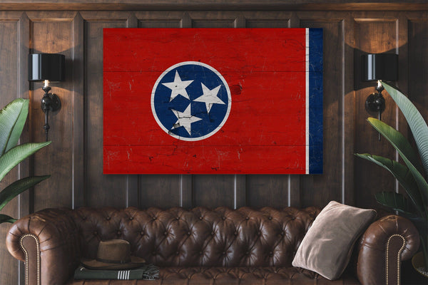 Bella Frye Tennessee Flag Wall Art - Vintage State of Tennessee Sign