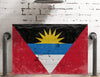 Bella Frye Antiqua and Barbuda Flag Wall Art - Vintage Antiqua and Barbuda Flag Sign Weathered Wood Style on Canvas