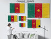 Bella Frye Cameroon Flag Wall Art - Vintage Cameroon Flag Sign Weathered Wood Style on Canvas