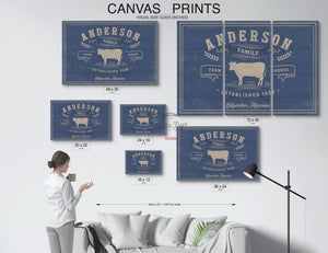 Bella Frye Home & Garden > Decor > Artwork Vintage Farmhouse Personalized Canvas Wall Art